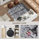 HOMCOM Non-Slip Washable Rug, Chenille Floor Carpet for Living Room,