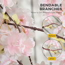 HOMCOM 180cm Cherry Blossom Tree Light With 350 LED Lights Fake Sakura Tree