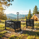 Outsunny 81L Festival Trolley On Wheels, Garden Folding Trolley Cart, Black