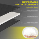 Outsunny 2 Pieces Foldable Sun Lounger Set with Padded Seat, Black