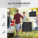 Outsunny 2 Pieces Foldable Sun Lounger Set with Padded Seat, Black