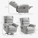 HOMCOM Power Lift Recliner Chair for Elderly with Remote Control, Grey