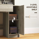 HOMCOM Dressing Table with Mirror and Stool, Makeup Desk for Bedroom