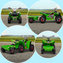 HOMCOM Green Electric Quad Bike, 6V Kids Ride-On ATV With Back Trailer
