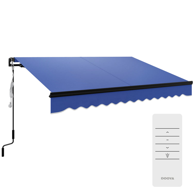 Outsunny 3 X 2.5m Electric Awning With LED Light And Remote Controller