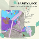 Outsunny Kids Bistro Table and Chair Set w/ Fairy Theme, Adjustable Parasol