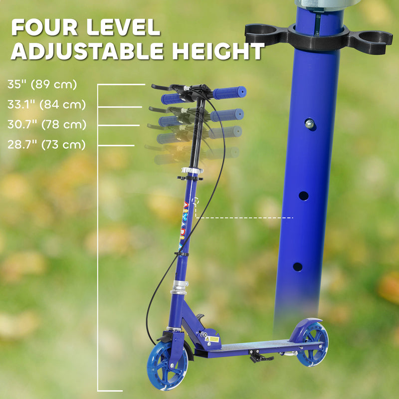 AIYAPLAY Scooter for Kids, Folding Kick Scooter w/ Adjustable Handle