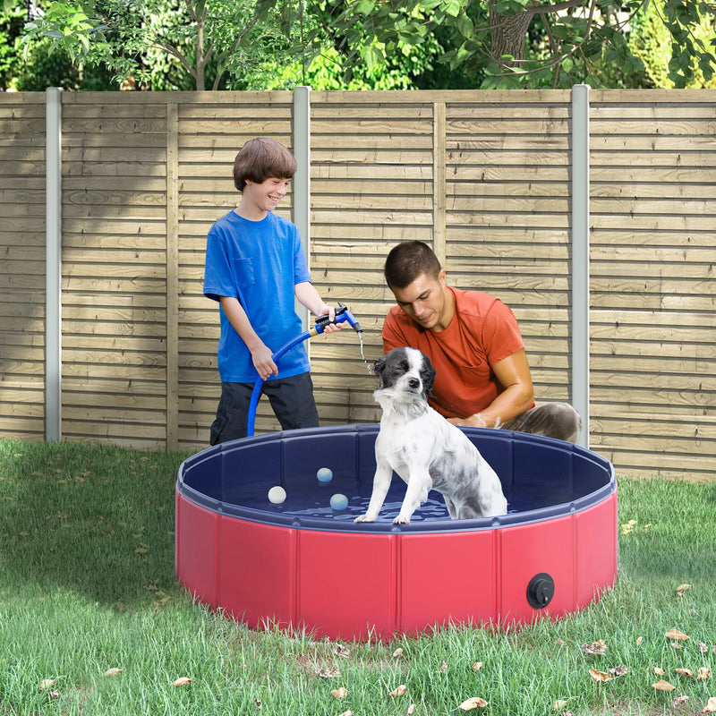 Foldable Pet Paddling Pool Swimming Pool Indoor/Outdoor Collapsible Φ80 × 20H cm