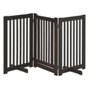 Freestanding Pet Gate, Foldable Pet Fence, Indoor Barrier, 155 x 76 cm, Brown