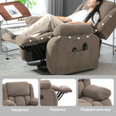 HOMCOM Power Lift Recliner Chair, Reclining Chair With Massage, Light Brown