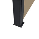 Outsunny Side Awning Retractable, Privacy Screen, 400x180cm, Khaki