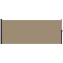 Outsunny Side Awning Retractable, Privacy Screen, 400x180cm, Khaki