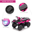 HOMCOM 12V Kids Quad Bike for Ages 3-5 Years - Pink