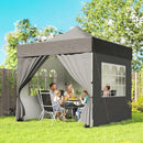 Outsunny 3 x 3 m Heavy Duty Pop Up Gazebo with Sides, UPF50+ Marquee Gazebo