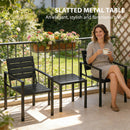 Outsunny 3 Pieces Garden Bistro Set for 2, Outdoor Bistro Table and Chairs