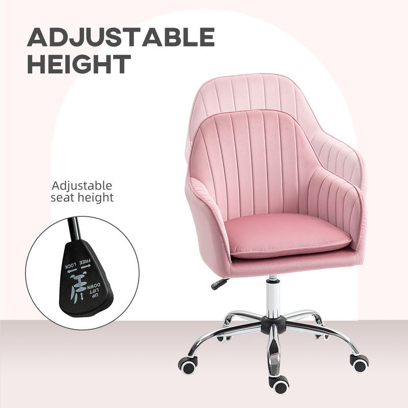 HOMCOM Office Chair, Swivel Desk Chair w/ Adjustable Height,
