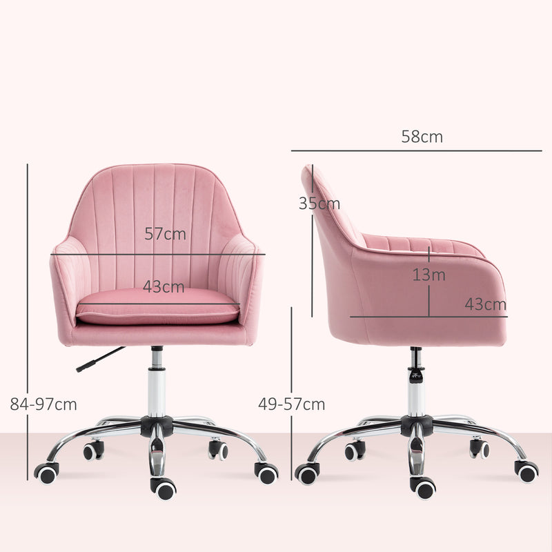 HOMCOM Office Chair, Swivel Desk Chair w/ Adjustable Height,