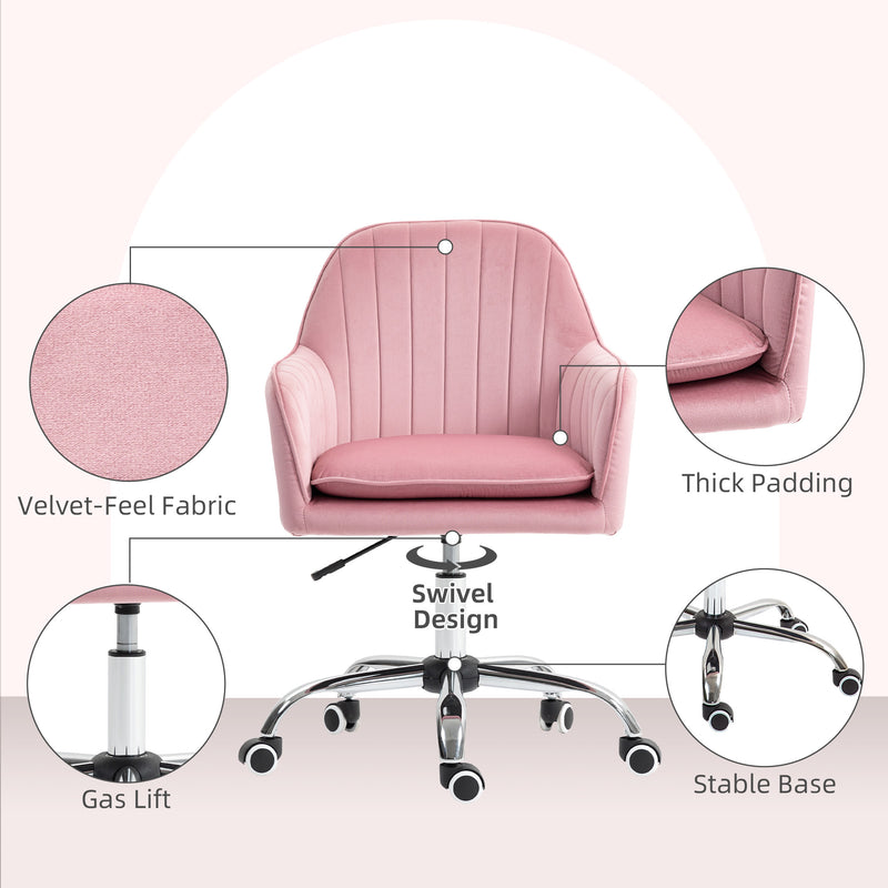 HOMCOM Office Chair, Swivel Desk Chair w/ Adjustable Height,