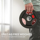 SPORTNOW 2 x Olympic Weight Plates, Weight Plate Discs with Tri-Grips