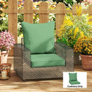 Outsunny Cushion Set with Seat & Back Pad, CUSHION ONLY, Green
