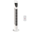 HOMCOM 78.5cm Oscillation Tower Fan With Remote Control 3-Speed Wind White