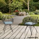 Set of 6 Chair Cushion Seat Pads with Removable Tie, Light Grey
