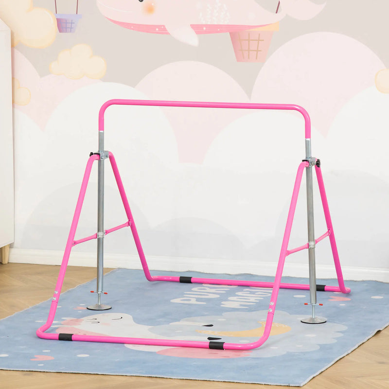 HOMCOM Kids Gymnastics Bar - Pink