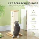 PawHut Cat Scratching Post 3 in 1 Cat Scratcher w/ Track Ball Toy