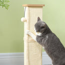 PawHut Cat Scratching Post 3 in 1 Cat Scratcher w/ Track Ball Toy