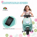 AIYAPLAY 6V Kids Electric Motorbike With Headlight And Music - Black/Green/Pink