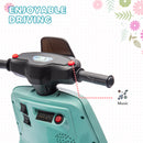 AIYAPLAY 6V Kids Electric Motorbike With Headlight And Music - Black/Green/Pink