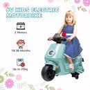 AIYAPLAY 6V Kids Electric Motorbike With Headlight And Music - Black/Green/Pink