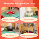 69 Pieces Kids Kitchen Playset Toy with Boiling and Vapor Effects-Orange