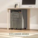 HOMCOM 60cm Filing Cabinet with Drawers and Open Shelf