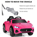 12V Electric Kids Ride On Car for 3+ Years Old Boys Girls-Pink