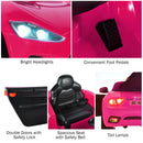 12V Electric Kids Ride On Car for 3+ Years Old Boys Girls-Pink