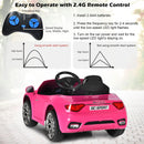 12V Electric Kids Ride On Car for 3+ Years Old Boys Girls-Pink