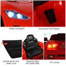 12V Electric Kids Ride On Car for 3+ Years Old Boys Girls-Red