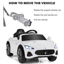 12V Electric Kids Ride On Car for 3+ Years Old Boys Girls-White