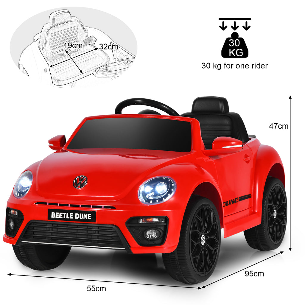 12V Volkswagen Beetle Electric Kids Ride On Car with Remote Control-Re