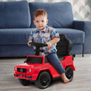 3-in-1 Baby Foot-to Floor Sliding Walker with Push Handle-Red