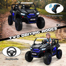 12V Electric Truck Car with Remote Controland Battery Powered UTV-Black