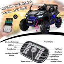 12V Electric Truck Car with Remote Controland Battery Powered UTV-Black