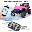12V Electric Truck Car with Remote Controland Battery Powered UTV-Pink