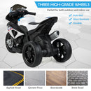 12V Kids Motorcycle Ride-On Toy with Music and Headlight-White