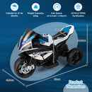 12V Kids Motorcycle Ride-On Toy with Music and Headlight-White