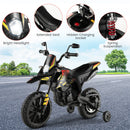 12V Battery Powered Toddler Motorbike with Music for 3-8 Years Old Kids-Black