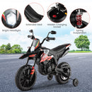 12V Battery Powered Toddler Motorbike with Music for 3-8 Years Old Kids-Red