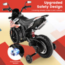 12V Battery Powered Toddler Motorbike with Music for 3-8 Years Old Kids-Red