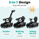 3-in-1 Ride On Push Car with Removable Guardrails and Handle